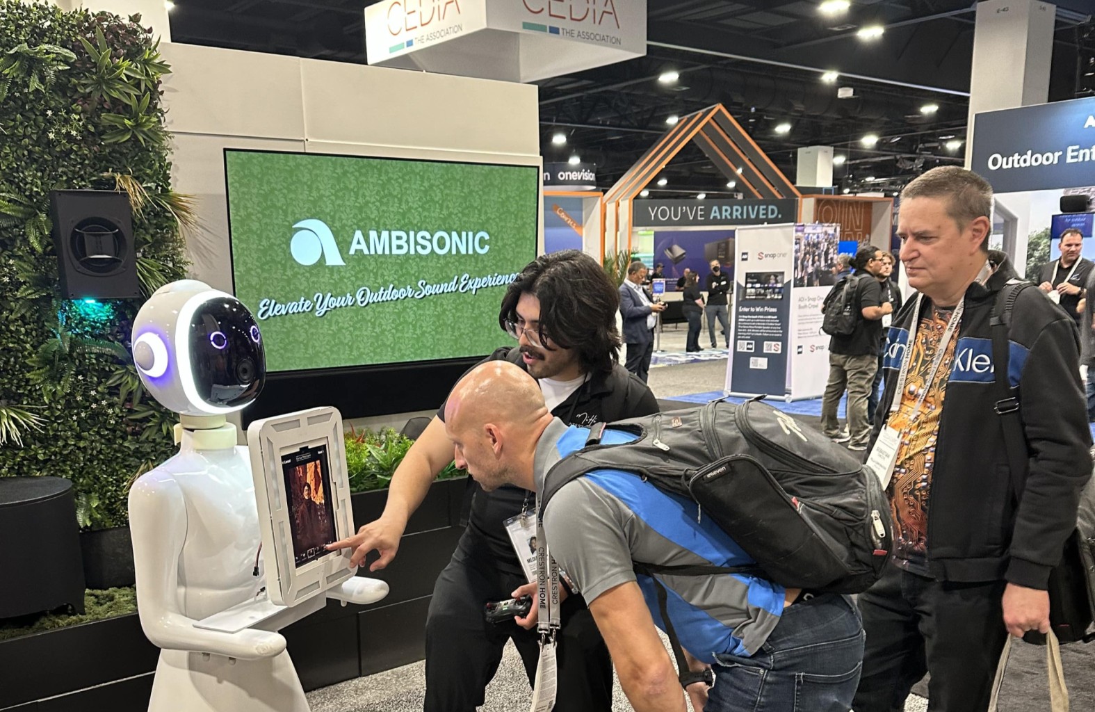 Trade show AV audio services with professional sound production equipment