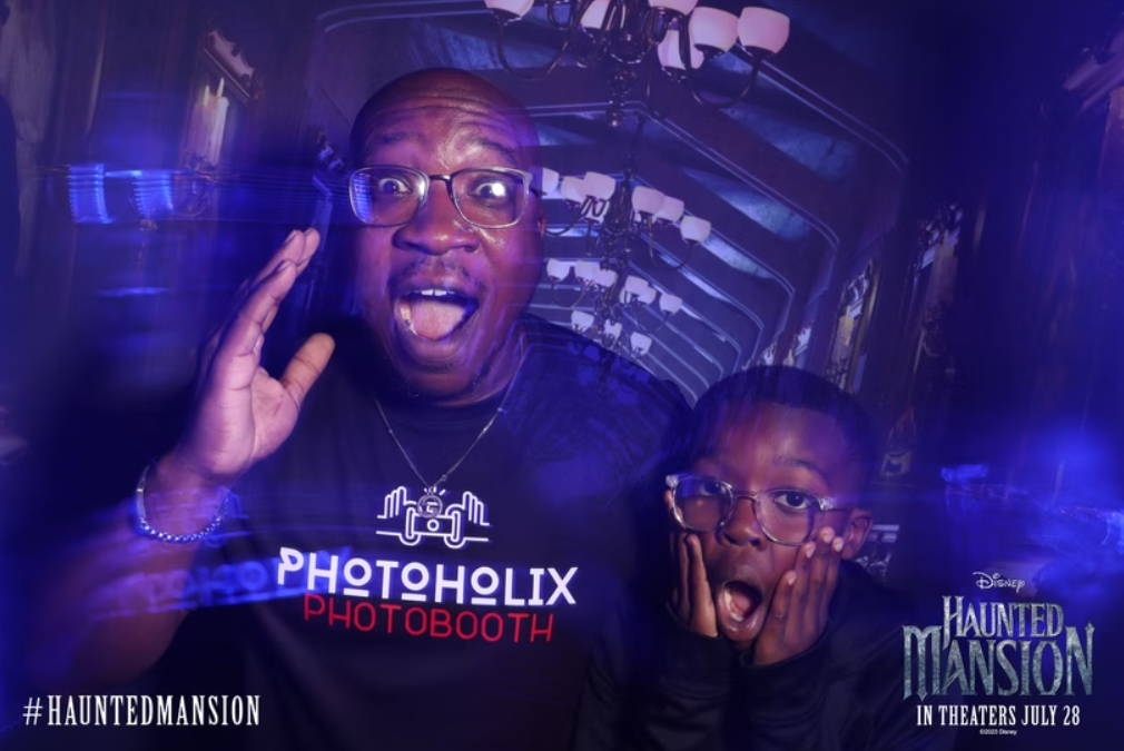 Guy looking forwards with spooky background