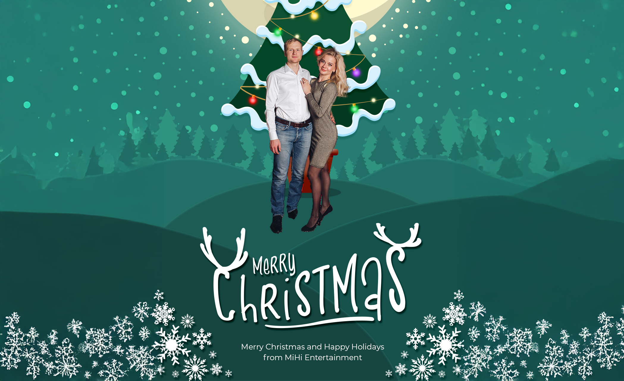 Custom holiday cards for office parties and corporate holiday celebrations