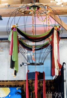 Glowing air balloon lights creating whimsical ambiance for wedding and party events