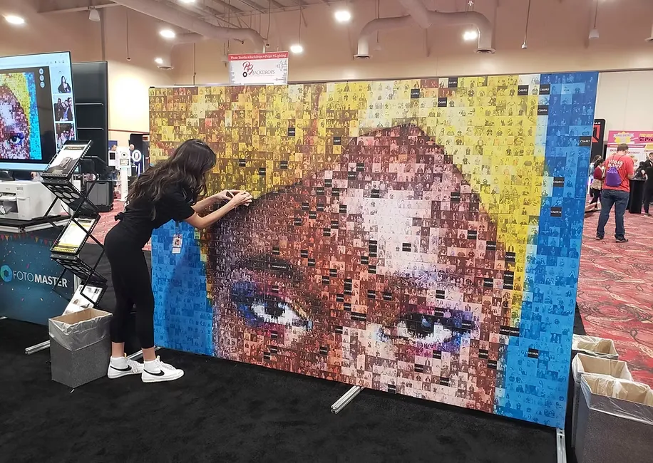 Photo Mosaic Wall building in real-time