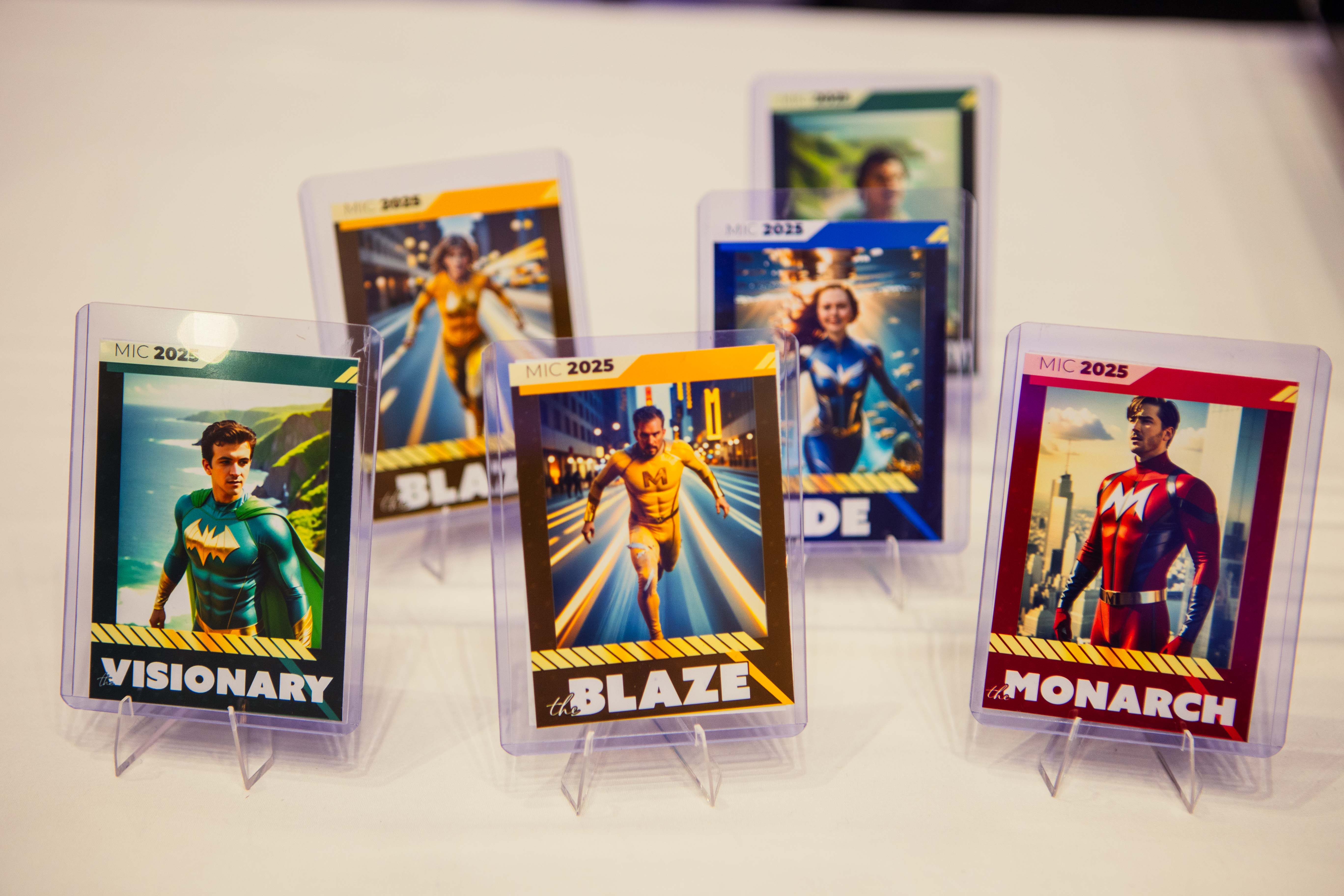 AI Trading Cards photo booth activation at trade show