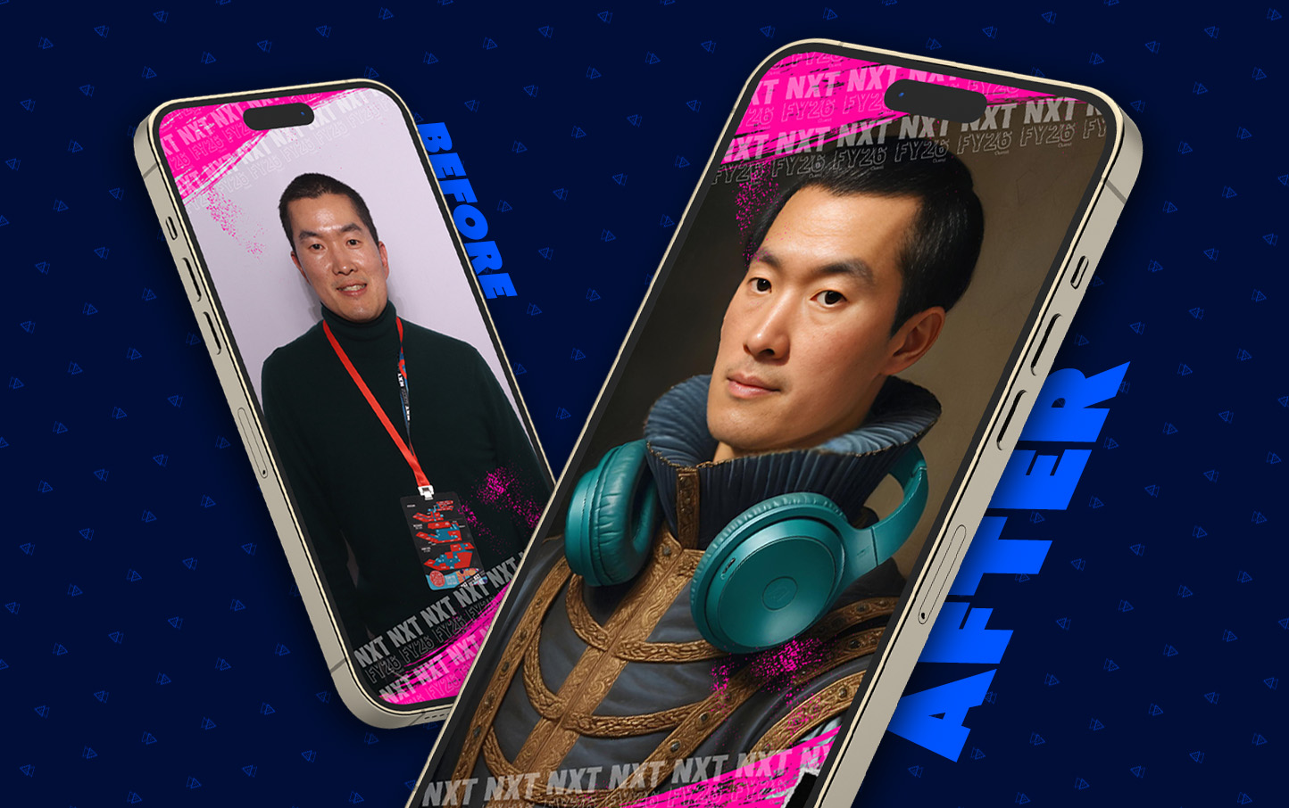 AI Photo Booth transforming guests into AI characters at trade show