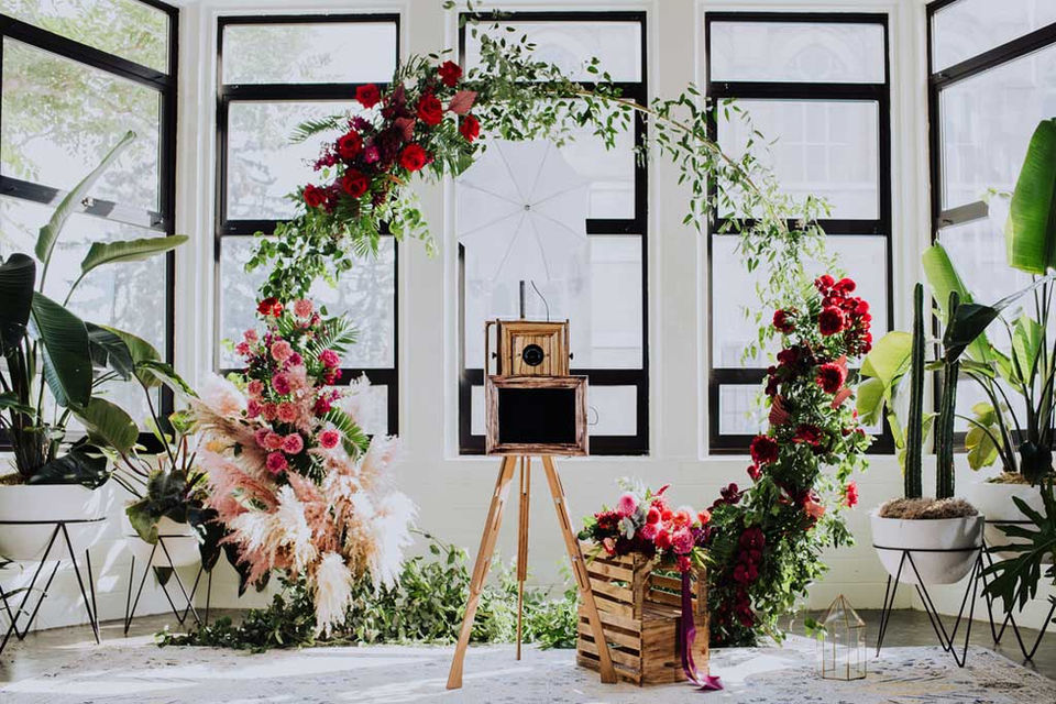 Vintage photo booth experience