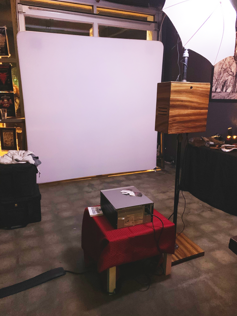 Vintage photo booth moment