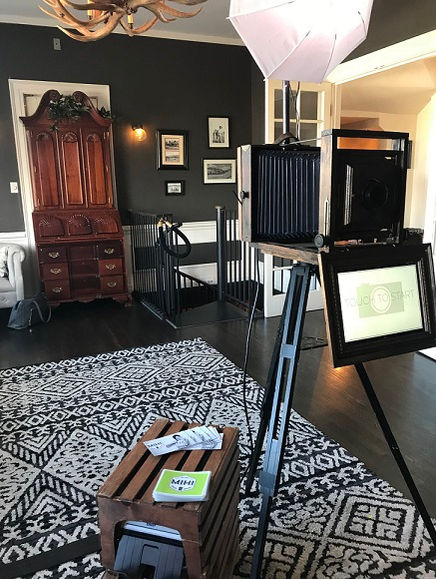 Vintage photo booth moment