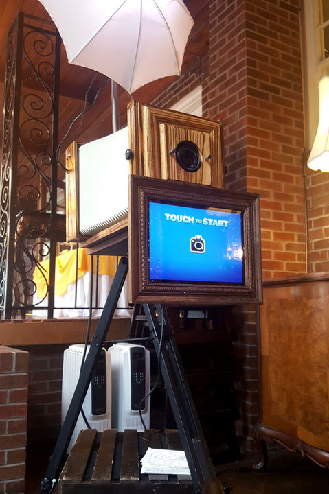 Vintage photo booth moment