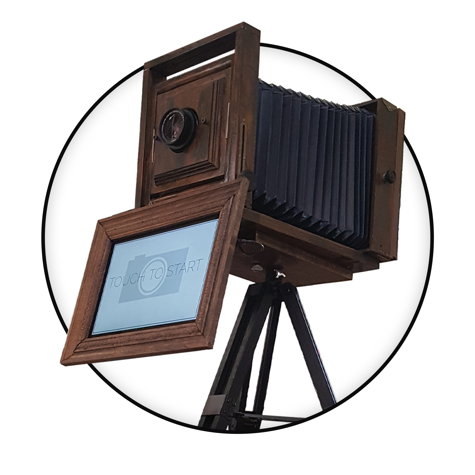 Vintage photo booth rental for retro-themed weddings